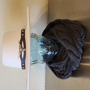 Western Wide Brim Pork Pie Fedora Felt Hat NWT